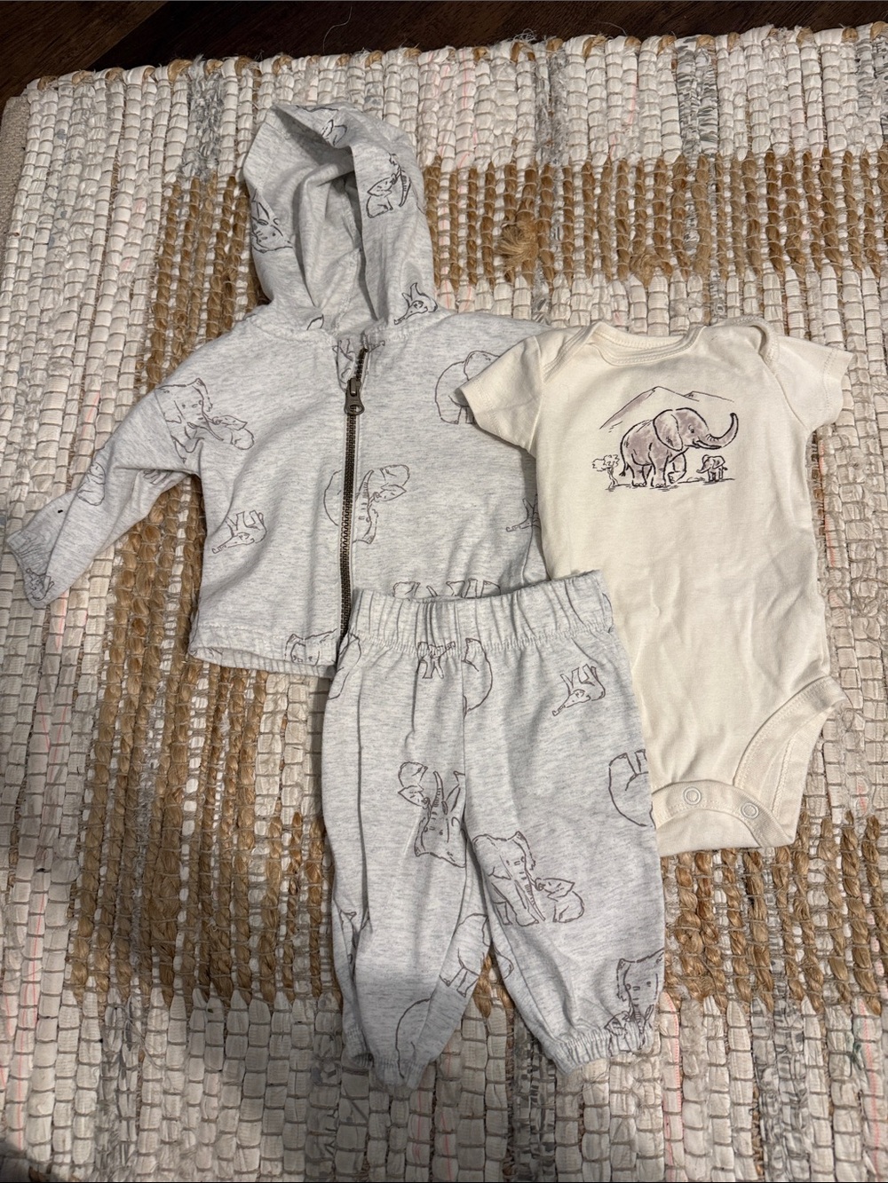 Carters 3-Piece Set - Hoodie, Pants & Onesie